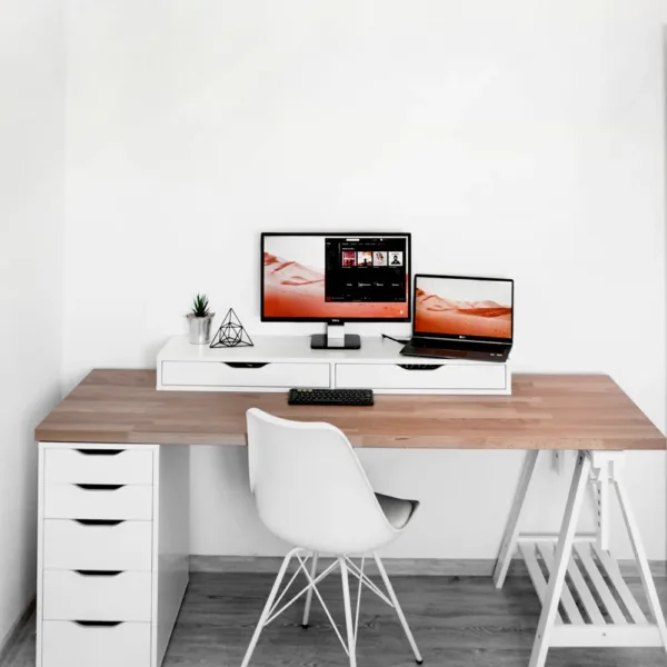 Desktop Table with Drawers